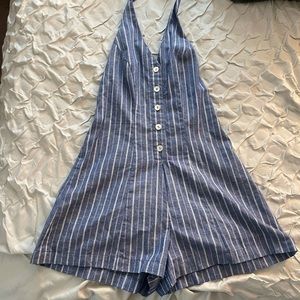 SOLD Halter romper - button front